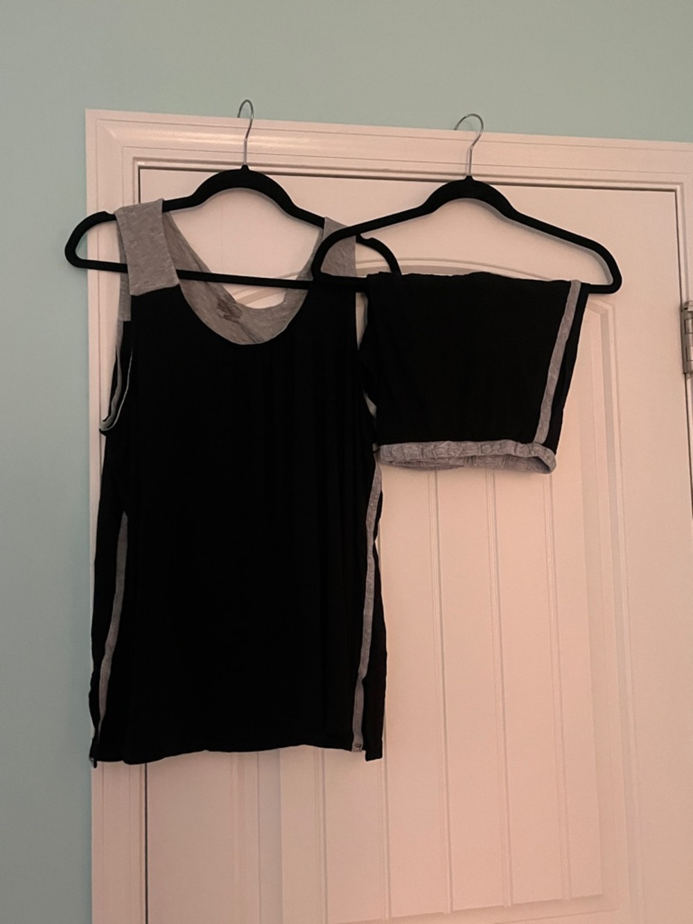 Black & Gray Women's Sleep Set - Tank Top and Shorts